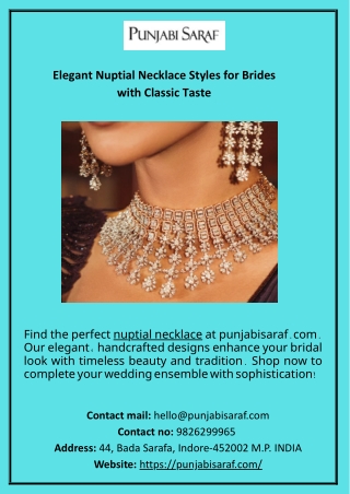 Elegant Nuptial Necklace Styles for Brides with Classic Taste