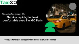 Réservation taxi aéroport orly