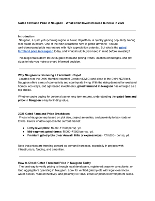 Gated Farmland Price in Naugaon – What Smart Investors Need to Know in 2025