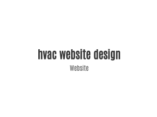 hvac website design