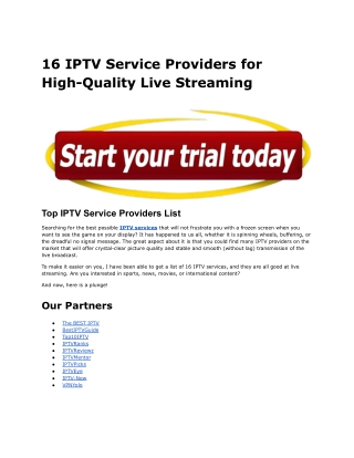 12 Best USA IPTV Service Providers (2025)