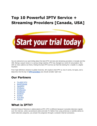 Which IPTV app works best?