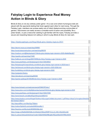 Fairplay Login to Experience Real Money Action in Blinds & Glory