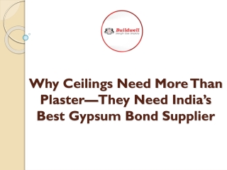 Why Ceilings Need More Than Plaster—They Need India’s Best Gypsum Bond Supplier