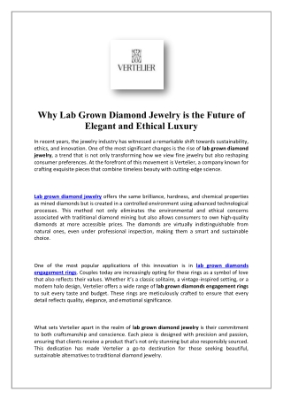 Lab Grown Diamond Pendant | VERTELIER