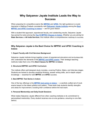 Why Satyamev Jayate Institute Leads the Way to Success