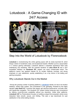 Lotusbook _ A Game-Changing ID with 24_7 Access