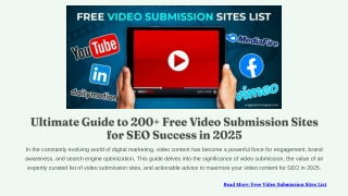 200  Free Video Submission Sites List | Boost Presentation Reach & SEO