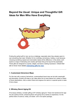 Interesting Gifts for Men