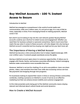 Top 14 Sites to Buy WeChat Account safe 2026