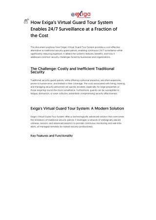 How Exiga’s Virtual Guard Tour System Enables 24_7 Surveillance at a Fraction of the Cost