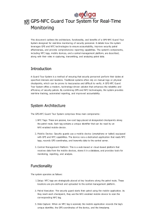 GPS-NFC Guard Tour System for Real-Time Monitoring