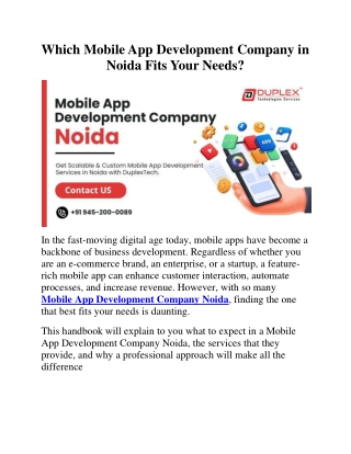 Hire Noida’s Leading Mobile App Development Company