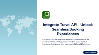 Integrate Travel API - Unlock Seamless Booking Experiences