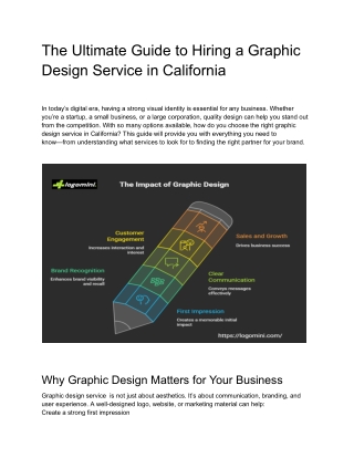 The Ultimate Guide to Hiring a Graphic Design Service in California