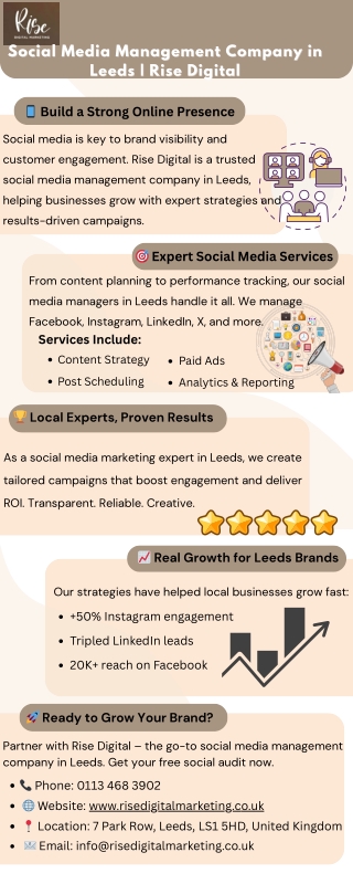 Social Media Management Company in Leeds  Rise Digital