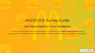 McDVOICE Survey Guide – How to Get Free Food by Sharing Your Feedback at mcdvoic