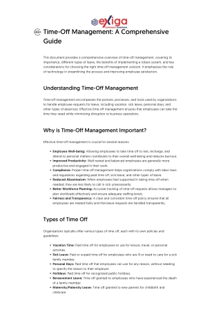 Time-Off Management_ A Comprehensive Guide