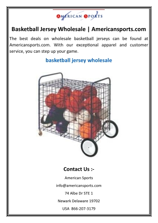 Basketball Jersey Wholesale  Americansports