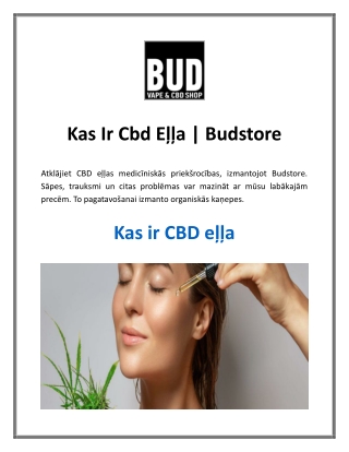 Kas Ir Cbd Eļļa