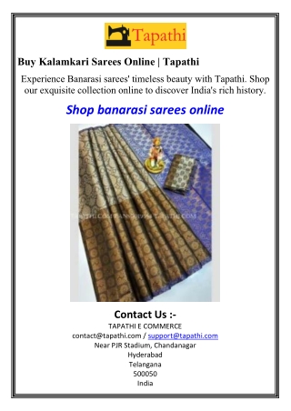 Shop Banarasi Sarees Online | Tapathi