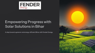 Empowering Progress with Solar Solutions in Bihar