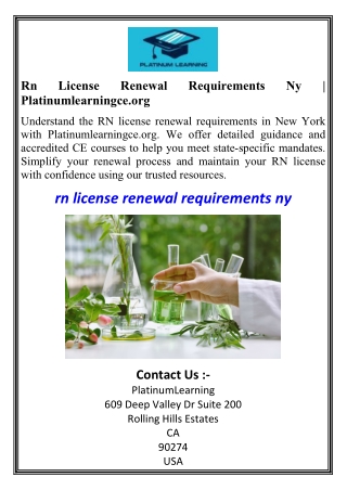 Rn License Renewal Requirements Ny | Platinumlearningce.org
