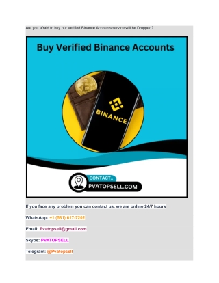 Buy Verified Binance Accounts