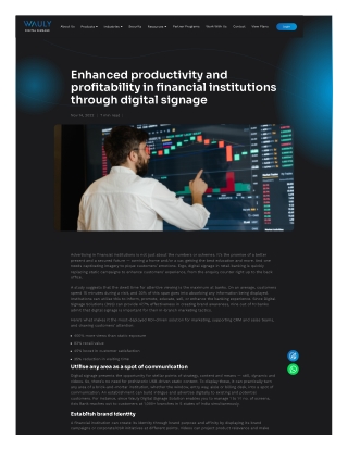 Enhanced productivity and profitability in financial institutions through digita