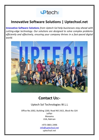 Innovative Software Solutions | Uptechsol.net