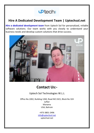 Innovative Software Solutions | Uptechsol.net