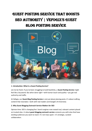 Guest Posting Service That Boosts SEO Authority