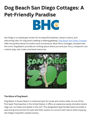 2. Dog Beach San Diego Cottages A Pet-Friendly Paradise