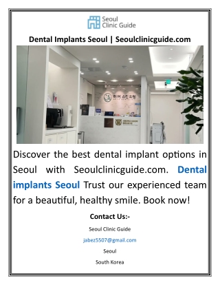 Dental Implants Seoul  Seoulclinicguide