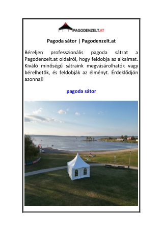 Pagoda sátor Pagodenzelt.at