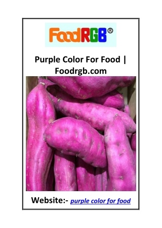 Purple Color For Food  Foodrgb.com