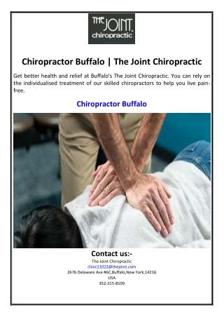 Chiropractor Buffalo | The Joint Chiropractic