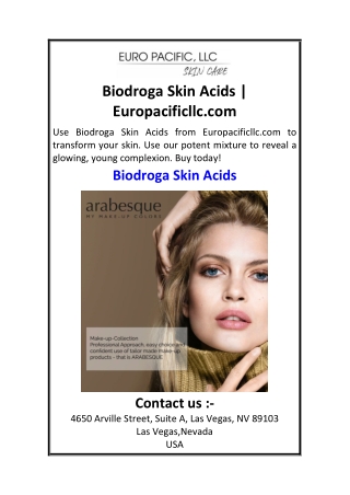 Biodroga Skin Acids  Europacificllc.com
