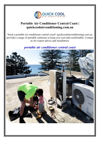 Portable Air Conditioner Central Coast  quickcoolairconditioning.com.au