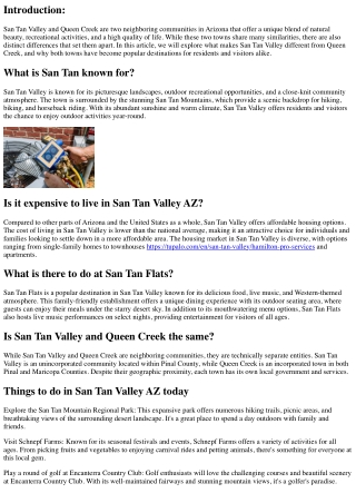 What Sets San Tan Valley Apart from Queen Creek?