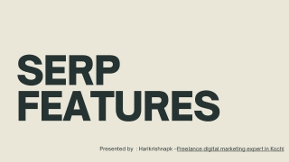 SERP Features , Freelance digital marketing expert in Kochi