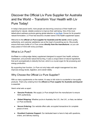 liv pure 1