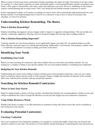 Hiring the Best Kitchen Remodel Contractors: What to Look For