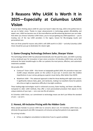 3 Reasons Why LASIK Is Worth It in 2025 Especially at Columbus LASIK Vision.docx