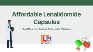 Lenalidomide 25mg Price in Philippines – Buy Generic Lenangio Capsules Online