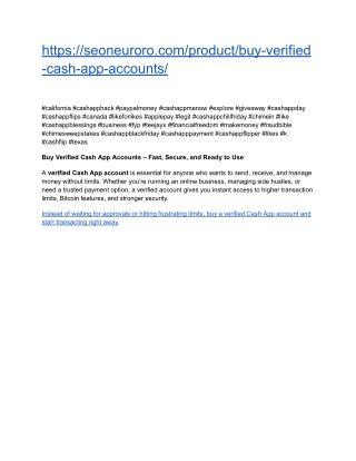 Buy Verified Cash App Accounts