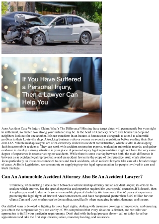 What's The Difference Between An Injury Legal Representative And A Car Accident