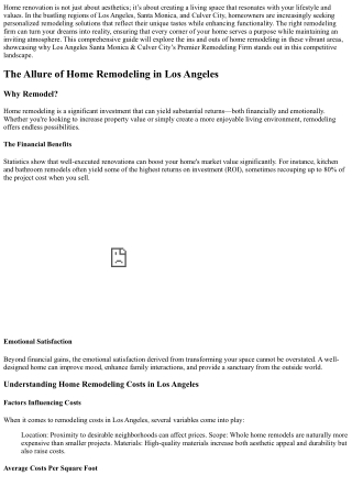 Los Angeles Santa Monica & Culver City’s Premier Remodeling Firm