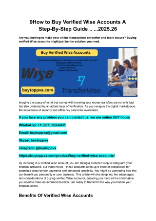 9How to Buy Verified Wise Accounts A Step-By-Step Guide .. ...2025.26