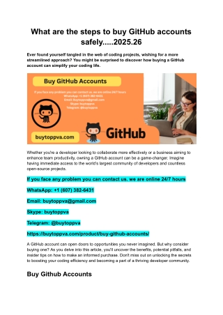 What are the steps to buy GitHub accounts safely.....2025.26